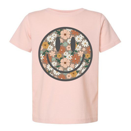 Floral Smiley Face Tee