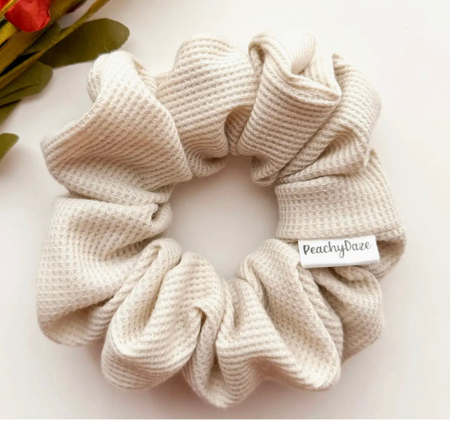 PREORDER Oatmeal Waffle Scrunchie