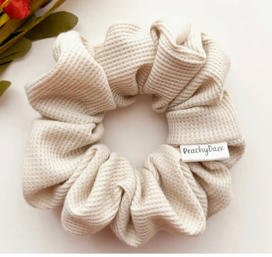 PREORDER Oatmeal Waffle Scrunchie
