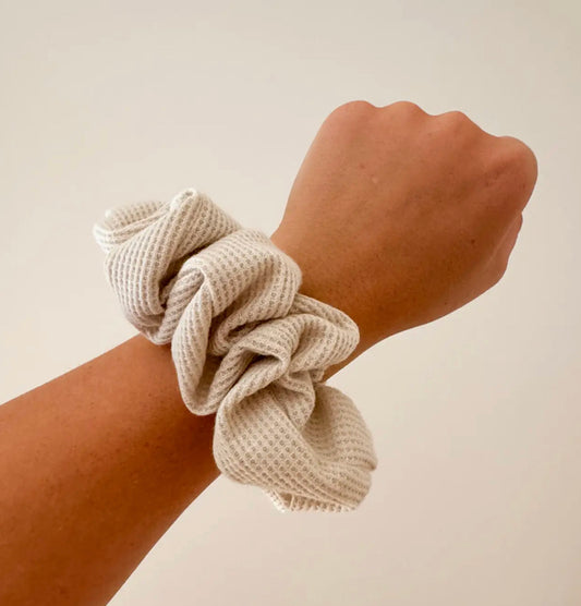 PREORDER Oatmeal Waffle Scrunchie